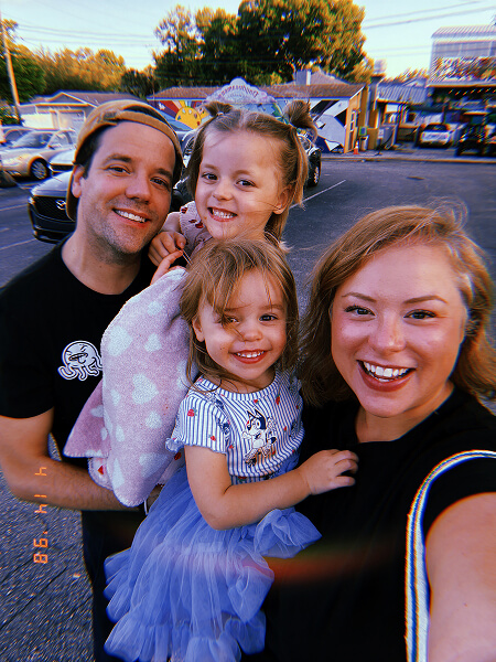 Rob with his wife and two daughters